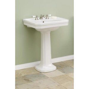 Cheviot 511 25 WH 8 Mayfair Pedestal Sink with 8 Faucet Drilling