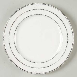 Mikasa Chelsea Platinum Salad Plate, Fine China Dinnerware   Bone,Platinum Trim,
