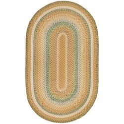 Hand woven Reversible Tan Braided Rug (4 X 6 Oval) (TanPattern: BraidedTip: We recommend the use of a non skid pad to keep the rug in place on smooth surfaces.All rug sizes are approximate. Due to the difference of monitor colors, some rug colors may vary