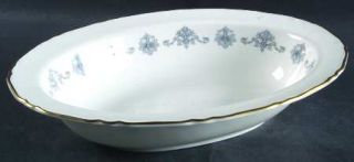 Royal Worcester Blue Medallion 10 Oval Vegetable Bowl, Fine China Dinnerware  