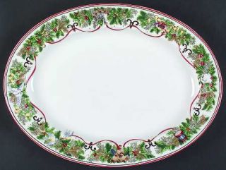Royal Gallery All The Days Of Christmas 16 Oval Serving Platter, Fine China Din