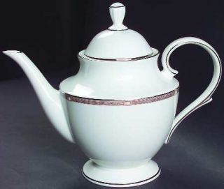 Lenox China Pearlescence Platinum Teapot & Lid, Fine China Dinnerware   Classics