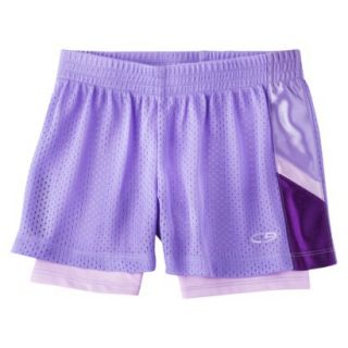 C9 by Champion Girls 2 Fer Mesh Short   Lilac L