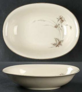 Heinrich   H&C Sepia (Ivory,Gold Trim) 10 Oval Vegetable Bowl, Fine China Dinne