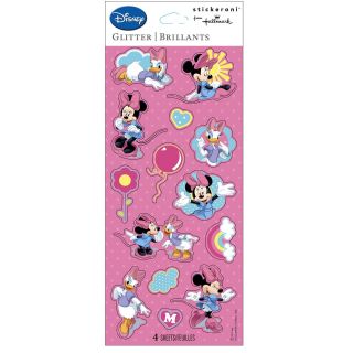 Minnie and Daisy Glitter Sticker Sheets