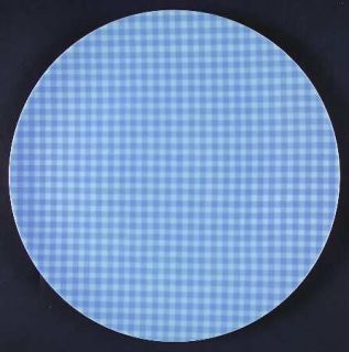 Studio Nova Gingham Sky Blue 12 Chop Plate/Round Platter, Fine China Dinnerware