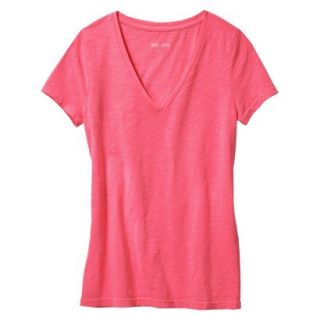 Womens Vintage V Neck Tee   Extra Pink   S