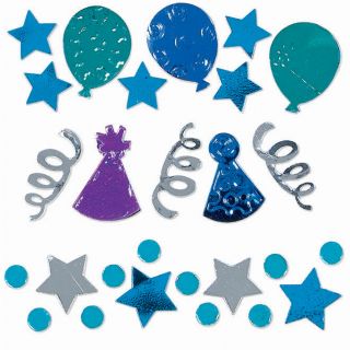 Blue Birthday Celebration Confetti