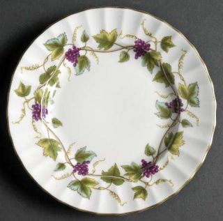 Royal Worcester Bacchanal White Bread & Butter Plate, Fine China Dinnerware   Wh