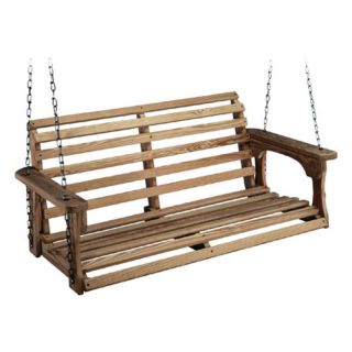Beecham Swing Co. Roll Back Treated Wood Porch Swing Multicolor   10065