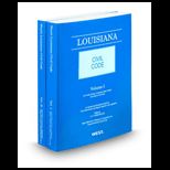 Louisiana Civil Code, Volumes I and II, 2001 Edition