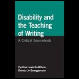 Disability and the Teaching of Writing