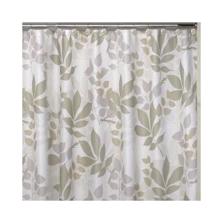 Creative Bath Shadow Leaves Shower Curtain, Brown