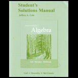 Intermediate Algebra   Student Solutions Manual
