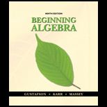 Beginning Algebra   Student Solution Manual