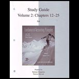 Fundamental Accounting Principles  Study Guide, Volume 2 Chapter 12 25