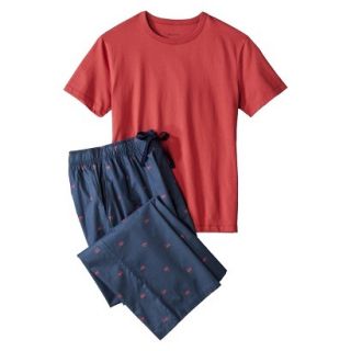 Merona Mens Crab Print Pajama Set   M