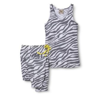 PJ Couture Pajama Set   Grey Zebra XL