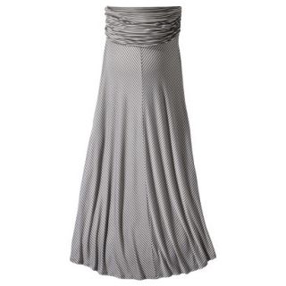 Merona Maternity Fold Over Waist Maxi Skirt   Dark Gray/Medium Gray L