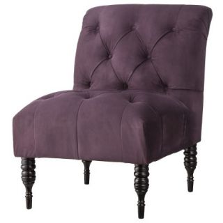 Skyline Accent Chair: Upholstered Chair: Vaughn Tufted Slipper Chair   Purple