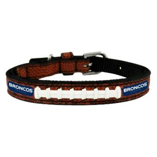 Denver Broncos Classic Leather Toy Football Collar