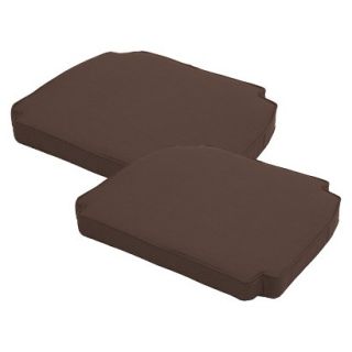 Outdoor Patio Cushion Set Smith & Hawken 2 Piece Espresso (Brown) for Arm