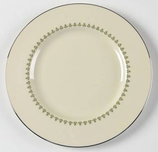 Pickard Greenbrier Salad Plate, Fine China Dinnerware   Ring Of Small Green Fili