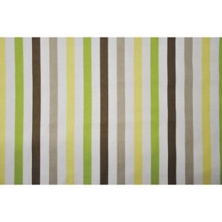 Green/Yellow/Chocolate Mod Dots/Stripes Stripes Crib Sheet