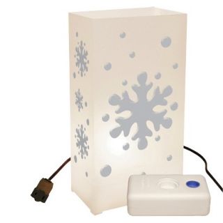 Lumabase Electric Luminaria Kit   Snowflake (10 count)