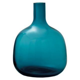 Bolo Glass Vase   Turquoise 10.75 by Torre & Tagus