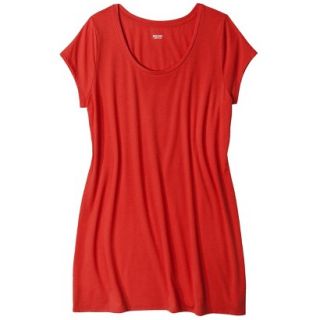 Mossimo Supply Co. Juniors Plus Size Short Sleeve Tee Shirt Dress   Coral 1