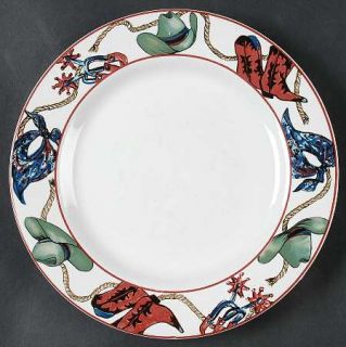 Sakura Laredo Salad Plate, Fine China Dinnerware   Western Items On Border,