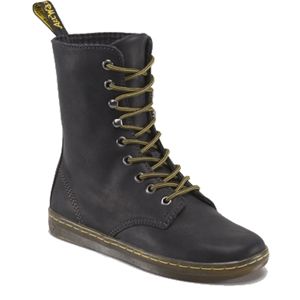 Dr Martens Womens Tehani 9 Tie Fold Down Boot Black Wyoming Boots, Size 4 M   R15347001