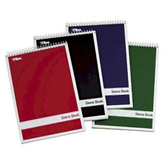 TOPS Steno Book   Assorted Colored Cover (80 Sheets Per Pad)