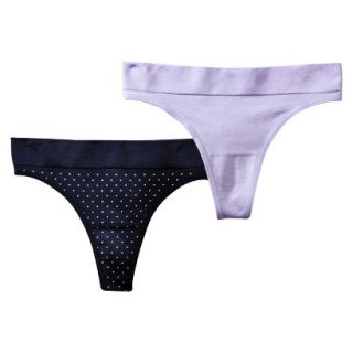 Gilligan & OMalley Womens 2 Pack Seamless Thong   Lavender M