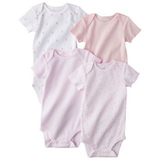 PRECIOUS FIRSTSMade by Carters Newborn Girls 4 Pack Bodysuit   Pink 3 M