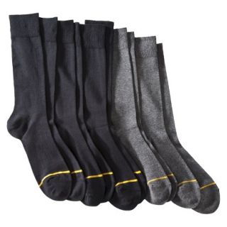 Auro a GoldToe Brand Mens 5PK Socks   Black&Grey 6 12