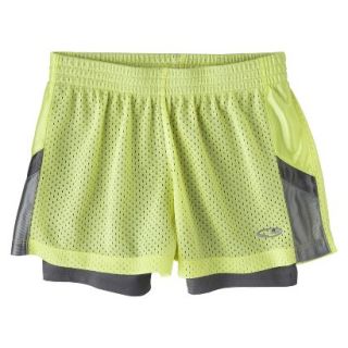 C9 by Champion Girls 2 Fer Mesh Short  S Lime