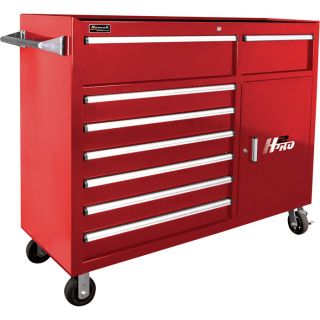 Homak H2PRO Series 56 Inch 8 Drawer Roller Tool Cabinet with 2 Compartment