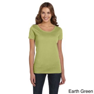 Alternative Alternative Womens Organic Cotton Scoop Neck T shirt Green Size M (8  10)