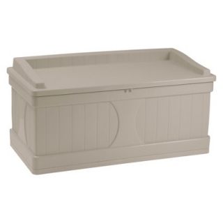 Suncast Deck Box with Seat Taupe   99 Gallon