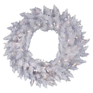 Pre Lit Spruce Wreath   Clear Lights (36)