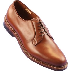 Alden Mens Plain Toe Blucher New Dark Tan Shoes, Size 9 D   9528