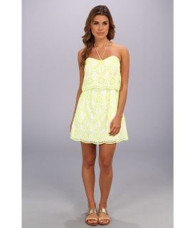 Dolce Vita Ailean Embroidered Halter Dress Womens Dress (Yellow)