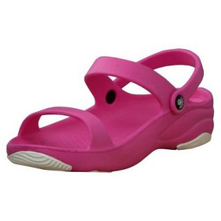 USADawgs Hot Pink / White Premium Womens 3 Strap Sandal   10