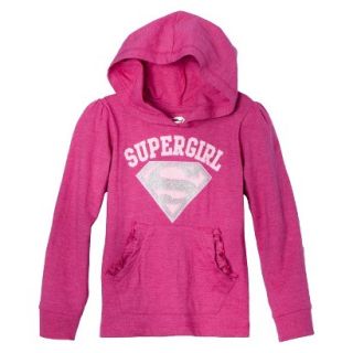 Supergirl Infant Toddler Girls Long Sleeve Hooded Tee   Pink 12 M