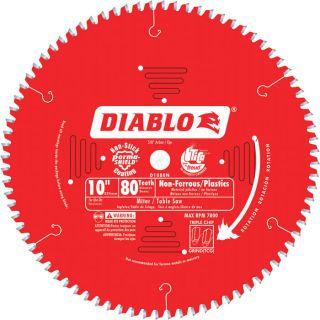 Diablo Steel Demon Nonferrous Metal Cutting Circular Saw Blade   10 Inch x 80T,