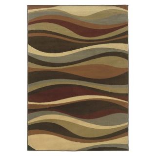 Contemporary Waves Area Rug   Brown (710x10)