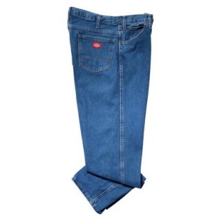Dickies Mens Regular Fit 5 Pocket Jean   Stone Washed Blue 50x30
