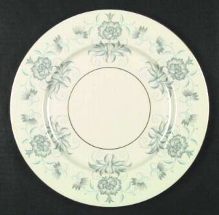 Castleton (USA) Caprice Dinner Plate, Fine China Dinnerware   Gray Floral On Rim